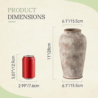 Ceramic Flower Vase Decorative Pottery for Home Table Living Room Entryway Bedroom Bathroom Kitchen