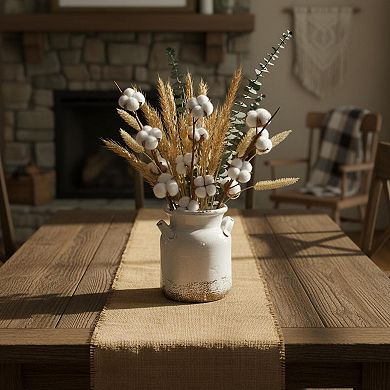 Ceramic Rustic Farmhouse Vase Distressed Decorative Flower Home Decor Shelf Boho Living Room Bedroom