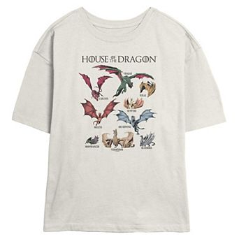 Juniors' House of the Dragon Illustrated Dragons Skimmer Graphic Tee