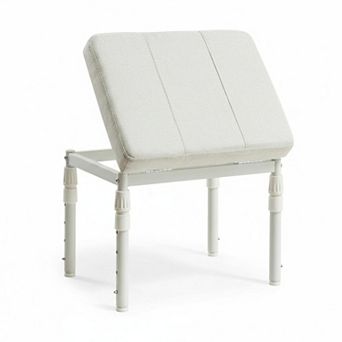 Adjustable Ottoman Pouf: 4 Heights, 60° Tilt, 28 Positions Thick Cushion Footrest for Under Desk,