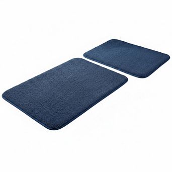 Memory Foam Bathroom Rugs 2 pc Set Thick Soft Absorbent Non Slip Machine Washable