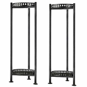 2-Pack 30" Tall 2 tier Metal Plant Stand Indoor Outdoor Flower Pot Holder