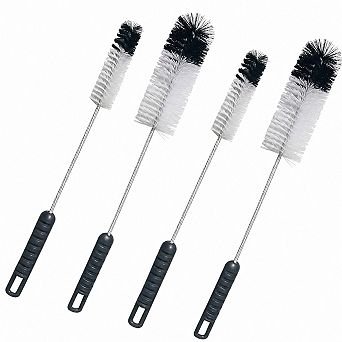 Bottle Cleaning Brush Set 4 Pack Long Thin Bendable Handle For Narrow Neck Bottles Pipes Tubes