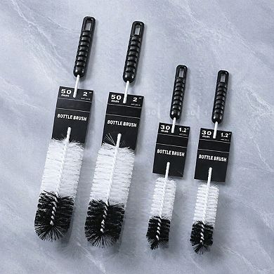 Bottle Cleaning Brush Set 4 Pack Long Thin Bendable Handle For Narrow Neck Bottles Pipes Tubes