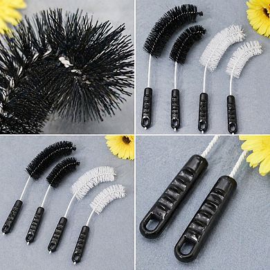 Bottle Cleaning Brush Set 4 Pack Long Thin Bendable Handle For Narrow Neck Bottles Pipes Tubes