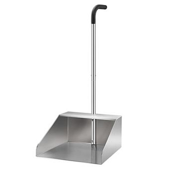 32 in Extra Large Metal Dustpan Long Handle Heavy Duty Commercial Outdoor Garage