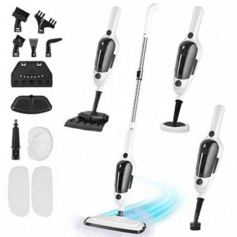 11-in-1 Steam Mop Handheld Cleaner 260°F 3 Modes 23ft Cord 15.2 Oz Tank Hardwood Carpet Windows