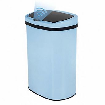 13 Gallon Automatic Touchless Trash Can Lid Odor Control Modern Oval Design Easy Clean
