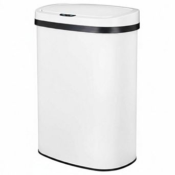 13 Gallon Automatic Touchless Trash Can Lid Odor Control Modern Oval Design Easy Clean