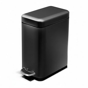 1.3 Gallon Small Bathroom Trash Can Step Pedal, Stainless Steel, Soft Close, Removable Inner