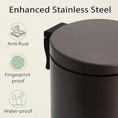 2 Gallon Automatic Motion Sensor Trash Can IPX5 Waterproof Slim Plastic for Bathroom Bedroom Office
