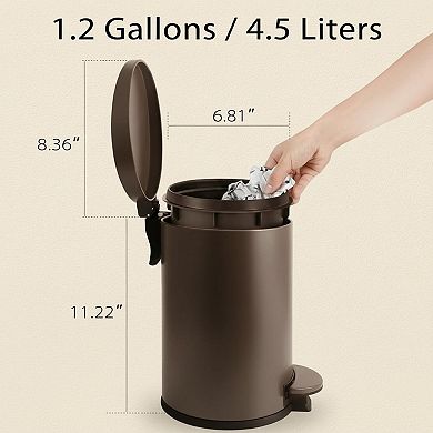 2 Gallon Automatic Motion Sensor Trash Can IPX5 Waterproof Slim Plastic for Bathroom Bedroom Office
