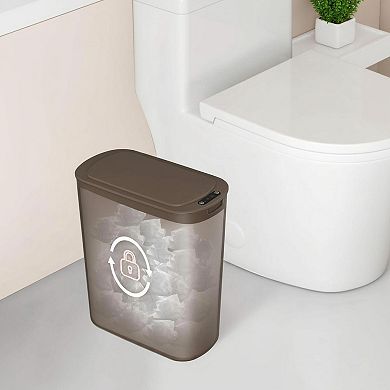Automatic Motion Sensor Trash Can Slim Touchless Infrared Sensing Countdown Light Sealing Fix Ring