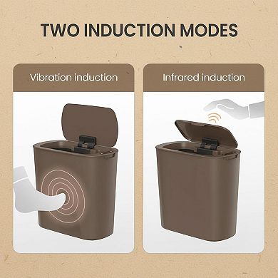 Automatic Motion Sensor Trash Can Slim Touchless Infrared Sensing Countdown Light Sealing Fix Ring
