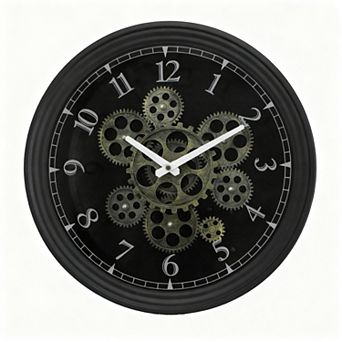 15 Inch Real Moving Gear Wall Clock Vintage Industrial Steampunk Metal Clocks For Home Decor Gifts