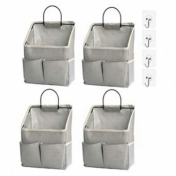 4 pc Wall Hanging Storage Organizer Bags With Pockets Multi-Scene Use