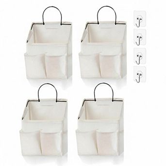 4 pc Wall Hanging Storage Organizer Bags With Pockets Multi-Scene Use