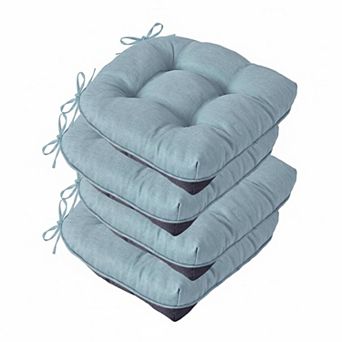 Chair Cushions Dining Kitchen Indoor Tufted Foam Non Slip Ties Set