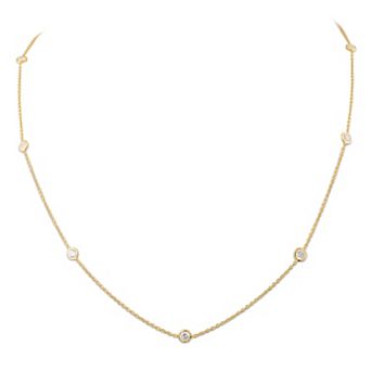 Arctic Clear Sterling Silver 2 1/2 Carat T.W. Lab-Grown Diamond Bezel Necklace