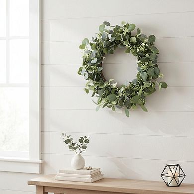 Eucalyptus Wreath Handmade Green Leaves All Seasons Front Door Wall Decor