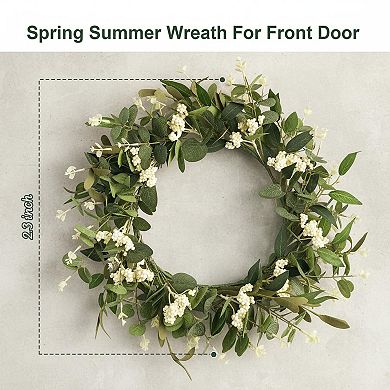 Artificial Sunflower Wreath 20 Inch Front Door Decor