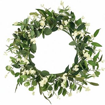 Artificial Sunflower Wreath 20 Inch Front Door Decor