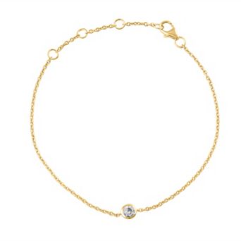Arctic Clear Sterling Silver 1/4 Carat T.W. Lab-Grown Diamond Bezel Bracelet