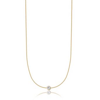 Arctic Clear Sterling Silver 1 Carat T.W. Lab-Grown Diamond Station Necklace