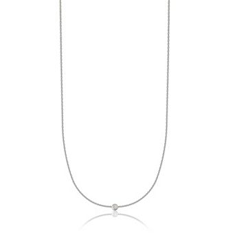 Arctic Clear Sterling Silver 1/4 Carat T.W. Lab-Grown Diamond Station Necklace