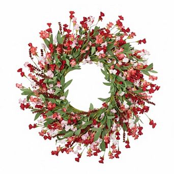 24 Inch Wreath for Front Door All Seasons Indoor Outdoor Decor