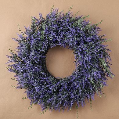26 Lavender Eucalyptus Wreath Front Door Porch Window Large Artificial Greenery Outdoor Home