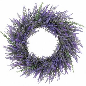 26 Lavender Eucalyptus Wreath All Season Artificial Front Door Decor