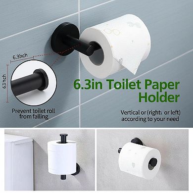 10-Piece Bathroom Hardware Set Stainless Steel Towel Bars Rings Toilet Paper Holders Robe Hooks