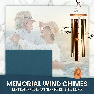 Amazing Grace Wind Chimes Bronze Inspirational Memorial Garden Patio Decor