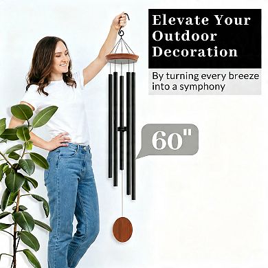 60" Extra Large Wind Chimes for Outside Deep Tone Outdoor Big Huge Long Windchimes