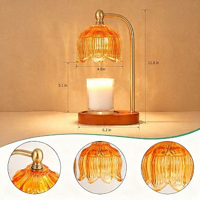 Candle Warmer Lamp Timer Dimmer 2 Bulbs Safe No Smoke Home Decor Gifts