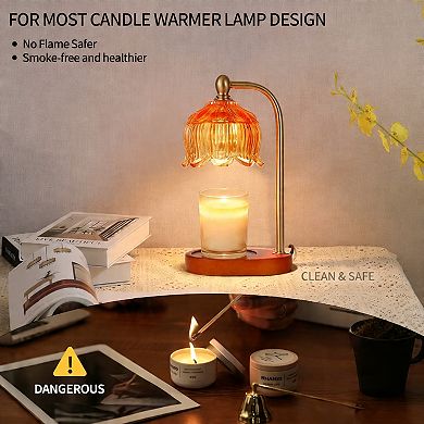 Candle Warmer Lamp Timer Dimmer 2 Bulbs Safe No Smoke Home Decor Gifts