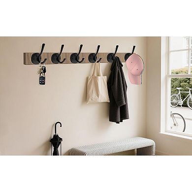 5 Pack Heavy Duty Double Metal Towel Hooks, Wall Mounted for Bathroom Kitchen Closet Garage.