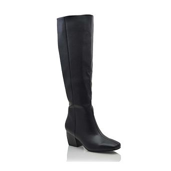 KARLEY Semi-Pointed Toe Knee High Block Heel Boots