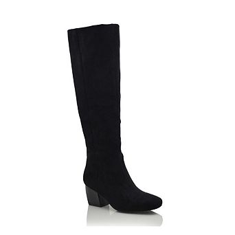 KARLEY Semi-Pointed Toe Knee High Block Heel Boots