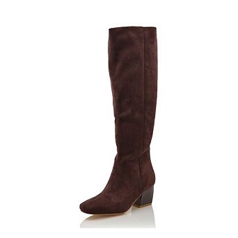 KARLEY Semi-Pointed Toe Knee High Block Heel Boots