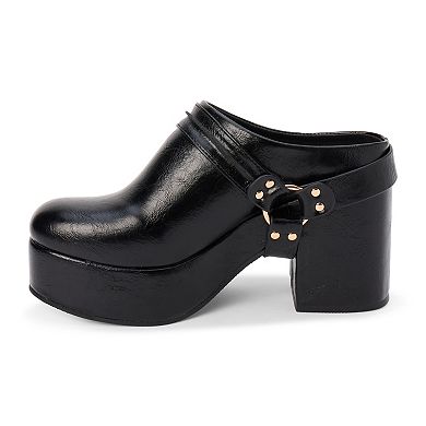 Beach by Matisse Sawyer Women's Block Heel Mule with Buckle Accent