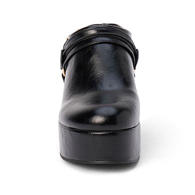 Beach by Matisse Sawyer Women's Block Heel Mule with Buckle Accent