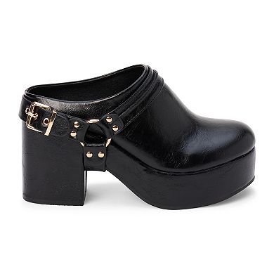 Beach by Matisse Sawyer Women's Block Heel Mule with Buckle Accent