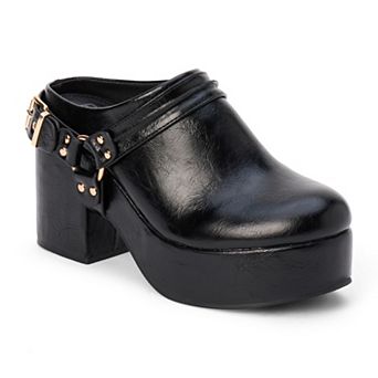 Beach by Matisse Sawyer Women's Block Heel Mule with Buckle Accent