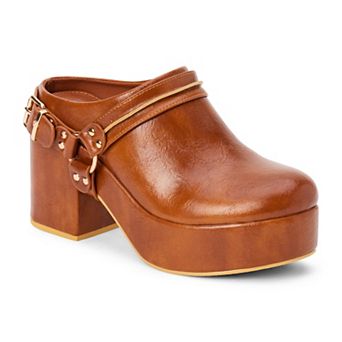 Beach by Matisse Sawyer Women's Block Heel Mule with Buckle Accent