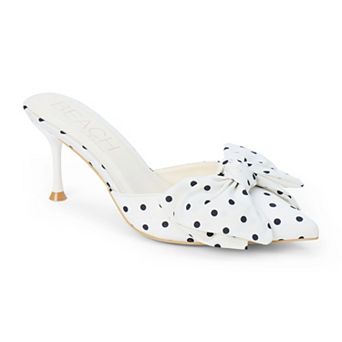 Beach by Matisse Goldie Mule Women's Slip-On Pointed Toe Bow Accent Heels