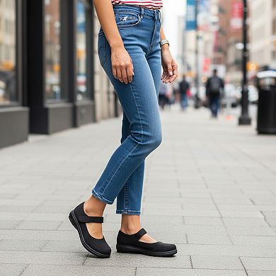 Easy Street Slater Women's Mary Jane Flats with Velcro Closure
