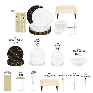 Prestige Grand Event All-In-One Tableware Suite Set for 100 Guests
