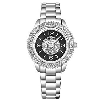 Madison 5532 38mm Quartz Watch with Crystals on Bezel and Inner Dial Stainless Steel Bracelet 18mm